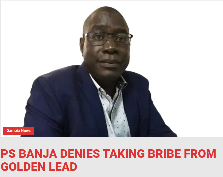 PS BANJA DENIES TAKING BRIBE FROM GOLDEN LEAD